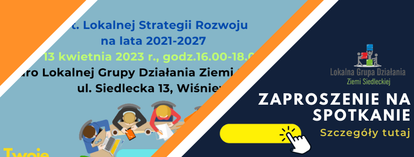 LGD LSR 2021 2027 szczegóły tutaj - zaproszenie na spotkanie. Kliknij w grafikę i poznaj szczegóły 